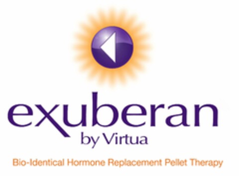 EXUBERAN BY VIRTUA BIO-IDENTICAL HORMONE REPLACEMENT PELLET THERAPY Logo (USPTO, 08/04/2010)