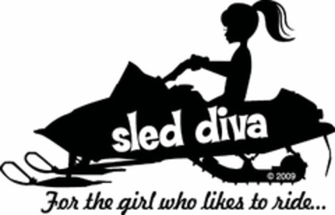 SLED DIVA FOR THE GIRL WHO LIKES TO RIDE Logo (USPTO, 12/01/2010)