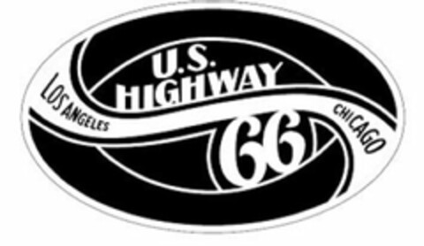 U.S. HIGHWAY 66 LOS ANGELES CHICAGO Logo (USPTO, 07/01/2011)