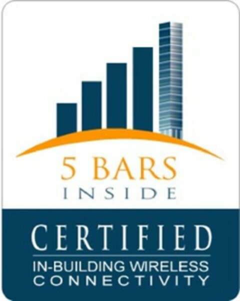 5 BARS INSIDE CERTIFIED IN-BUILDING WIRELESS CONNECTIVITY Logo (USPTO, 25.02.2013)