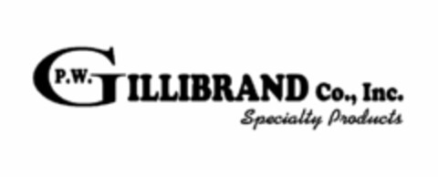 P.W. GILLIBRAND CO., INC. SPECIALTY PRODUCTS Logo (USPTO, 05/13/2013)