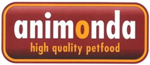 ANIMONDA HIGH QUALITY PETFOOD Logo (USPTO, 06.03.2014)