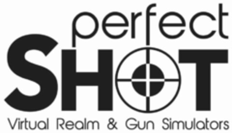 PERFECT SHOT VIRTUAL REALM & GUN SIMULATORS Logo (USPTO, 15.08.2017)