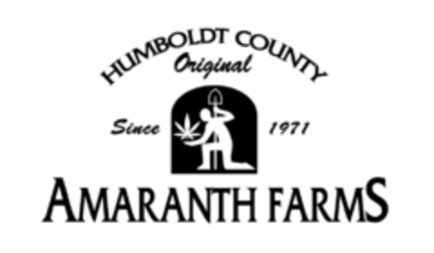 AMARANTH FARMS HUMBOLDT COUNTY ORIGINALSINCE 1971 Logo (USPTO, 12/20/2018)