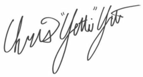 CHRIS "YETTI" YETT Logo (USPTO, 09/24/2018)