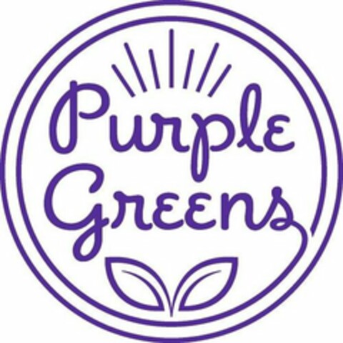 PURPLE GREENS Logo (USPTO, 07/26/2019)