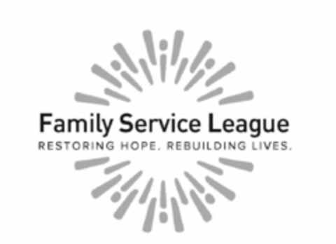 FAMILY SERVICE LEAGUE RESTORING HOPE. REBUILDING LIVES. Logo (USPTO, 11.11.2019)