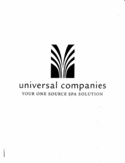 UNIVERSAL COMPANIES YOUR ONE SOURCE SPA SOLUTION Logo (USPTO, 28.01.2009)