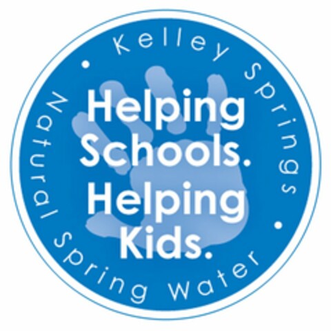 KELLEY SPRINGS · NATURAL SPRING WATER · HELPING SCHOOLS. HELPING KIDS. Logo (USPTO, 27.05.2009)