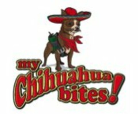 MY CHIHUAHUA BITES! Logo (USPTO, 30.07.2011)