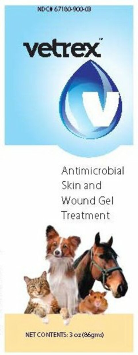 VETREX V ANTIMICROBIAL SKIN AND WOUND GEL TREATMENT Logo (USPTO, 04.12.2012)