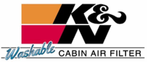 K&N WASHABLE CABIN AIR FILTER Logo (USPTO, 04/07/2014)