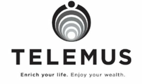 TELEMUS ENRICH YOUR LIFE. ENJOY YOUR WEALTH. Logo (USPTO, 05/13/2015)