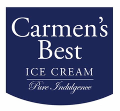 CARMEN'S BEST ICE CREAM PURE INDULGENCE Logo (USPTO, 05/08/2017)