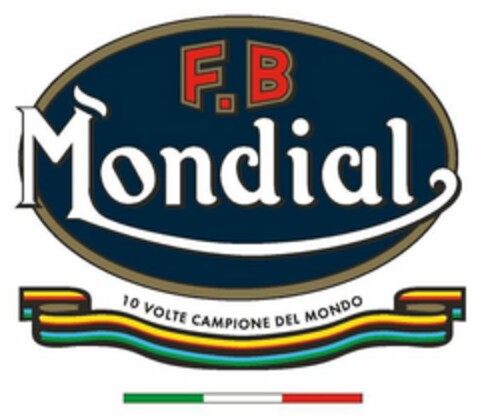 F.B. MONDIAL 10 VOLTE CAMPIONE DEL MONDO Logo (USPTO, 12/05/2018)