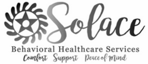 SOLACE BEHAVIORAL HEALTHCARE SERVICES COMFORT SUPPORT PEACE OF MIND Logo (USPTO, 10.01.2019)