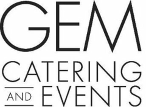 GEM CATERING AND EVENTS Logo (USPTO, 02/06/2019)