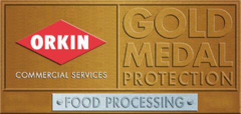 GOLD MEDAL PROTECTION ORKIN FOOD PROCESSING COMMERCIAL SERVICES Logo (USPTO, 18.10.2010)