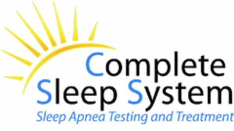 COMPLETE SLEEP SYSTEM SLEEP APNEA TESTING AND TREATMENT Logo (USPTO, 30.09.2011)