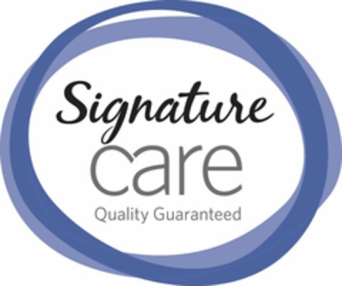 SIGNATURE CARE QUALITY GUARANTEED Logo (USPTO, 09.02.2015)