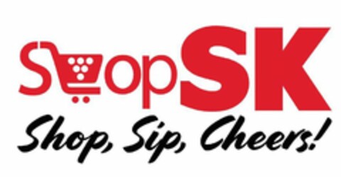 SHOPSK SHOP, SIP, CHEERS! Logo (USPTO, 10/23/2018)