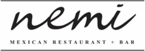 NEMI MEXICAN RESTAURANT + BAR Logo (USPTO, 03/22/2020)