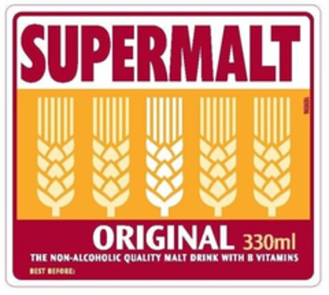 SUPERMALT ORIGINAL THE NON-ALCOHOLIC QUALITY MALT DRINK WITH B VITAMINS Logo (USPTO, 27.05.2010)