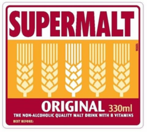 SUPERMALT ORIGINAL THE NON-ALCOHOLIC QUALITY MALT DRINK WITH B VITAMINS Logo (USPTO, 05/27/2010)