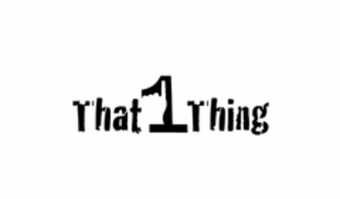 THAT 1 THING Logo (USPTO, 21.07.2011)