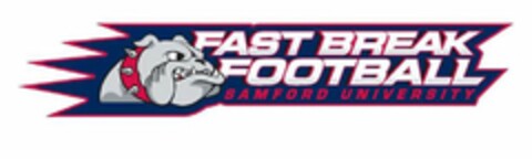 FAST BREAK FOOTBALL SAMFORD UNIVERSITY Logo (USPTO, 01/24/2012)