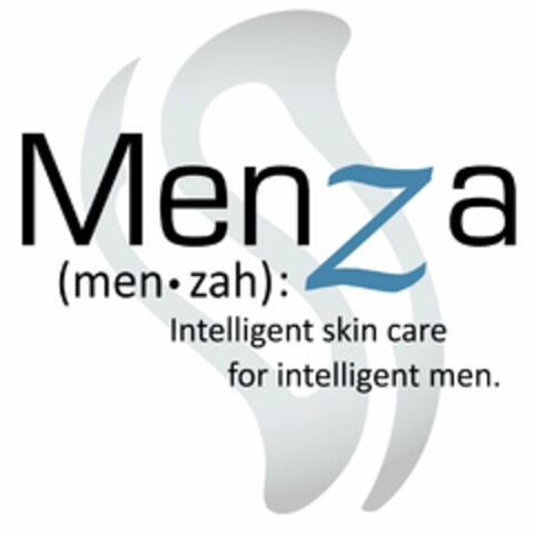 MENZA (MEN · ZAH): INTELLIGENT SKIN CARE FOR INTELLIGENT MEN. Logo (USPTO, 10.07.2013)