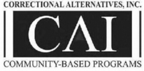 CORRECTIONAL ALTERNATIVES, CAI, COMMUNITY-BASED PROGRAMS Logo (USPTO, 12.09.2013)