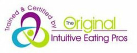 TRAINED & CERTIFIED BY THE ORIGINAL INTUITIVE EATING PROS Logo (USPTO, 22.07.2014)