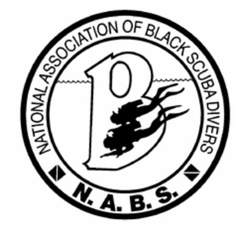 B NATIONAL ASSOCIATION OF BLACK SCUBA DIVERS N.A.B.S. Logo (USPTO, 01.03.2015)