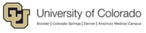 CU UNIVERSITY OF COLORADO BOULDER COLORADO SPRINGS DENVER ANSCHUTZ MEDICAL CAMPUS Logo (USPTO, 28.04.2015)