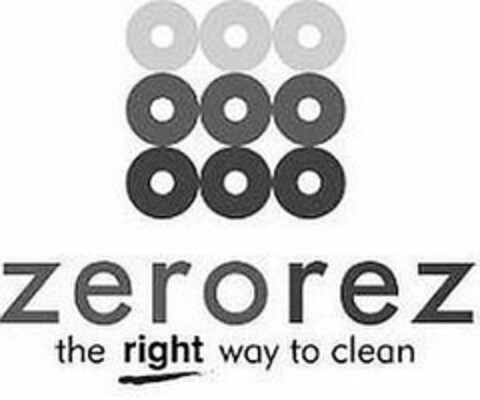 ZEROREZ THE RIGHT WAY TO CLEAN Logo (USPTO, 07/18/2017)