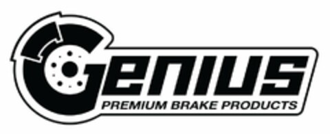 GENIUS PREMIUM BRAKE PRODUCTS Logo (USPTO, 01.08.2017)