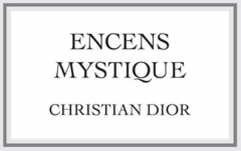 ENCENS MYSTIQUE CHRISTIAN DIOR Logo (USPTO, 11.09.2019)