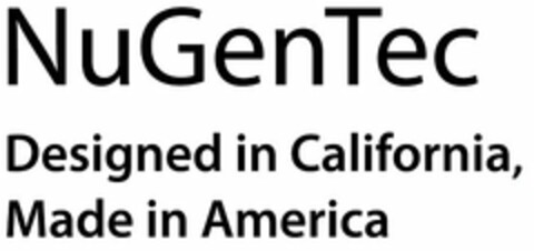 NUGENTEC DESIGNED IN CALIFORNIA, MADE IN AMERICA Logo (USPTO, 15.04.2020)