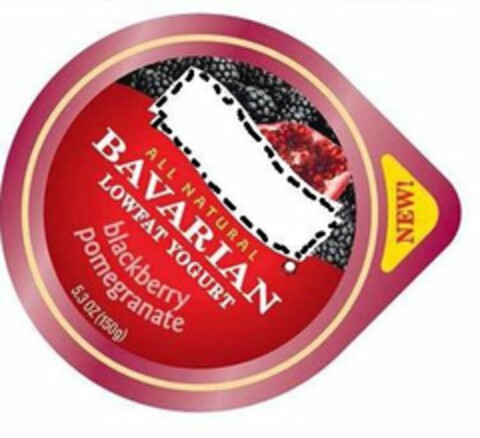 ALL NATURAL BAVARIAN LOWFAT YOGURT BLACKBERRY POMEGRANATE NEW! Logo (USPTO, 02.08.2011)