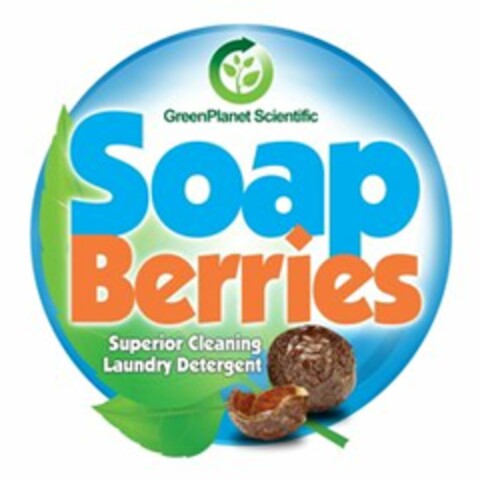 GREENPLANET SCIENTIFIC SOAPBERRIES SUPERIOR CLEANING LAUNDRY DETERGENT Logo (USPTO, 02/17/2012)