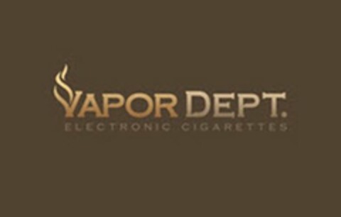 VAPOR DEPT. ELECTRONIC CIGARETTES Logo (USPTO, 04/11/2014)