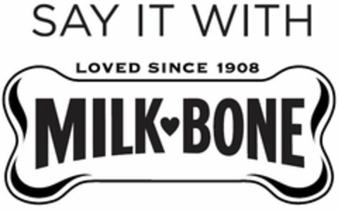 SAY IT WITH LOVED SINCE 1908 MILK-BONE Logo (USPTO, 19.03.2015)