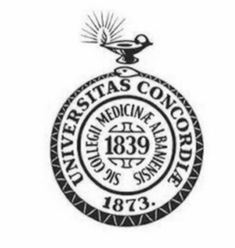 UNIVERSITAS CONCORDIAE 1873. SIG COLLEGII MEDICINAE ALBANIENSIS 1839 Logo (USPTO, 20.10.2015)