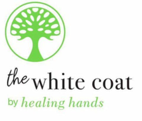 THE WHITE COAT BY HEALING HANDS Logo (USPTO, 24.06.2019)