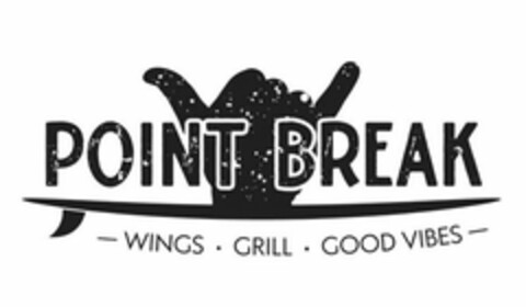 POINT BREAK - WINGS · GRILL · GOOD VIBES - Logo (USPTO, 07/09/2020)