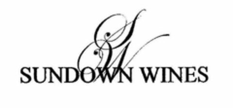 SW SUNDOWN WINES Logo (USPTO, 04.09.2009)