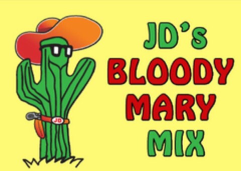 JD JD'S BLOODY MARY MIX Logo (USPTO, 02/26/2014)