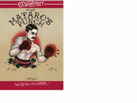 C.A. WINECRAFT MATARO'S PUNCH "AND IN THE RED CORNER..." Logo (USPTO, 09/17/2014)