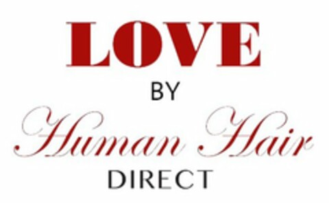 LOVE BY HUMAN HAIR DIRECT Logo (USPTO, 30.01.2015)